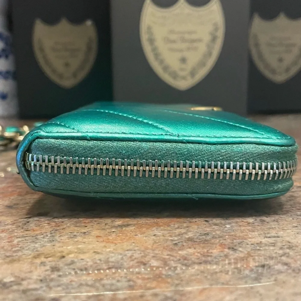CHANEL Emerald Green Large wallet